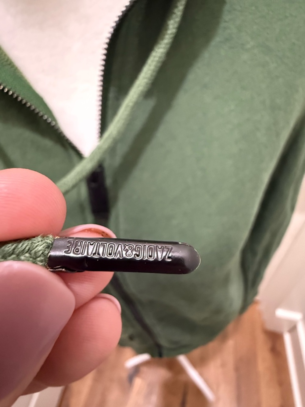 Zadig & Voltaire. Green Rock & Roll Full-Zip Hoodie. Size Small. - Picture 7 of 14